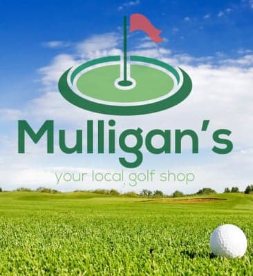 Mulligan's Golf Shop wall of clubs